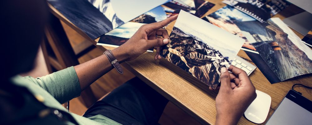 Close up of people working